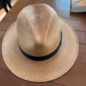 Stetson Tan and Black Fedora Hat Timeless Design